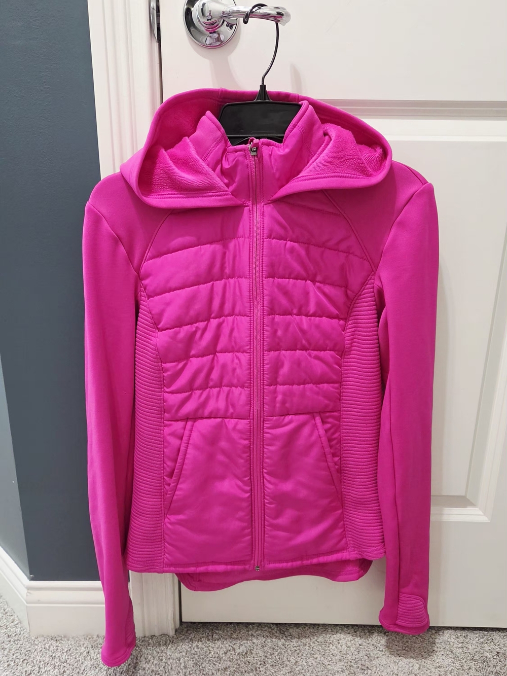 Tek Gear Mixed-Media Hooded Quilted Jacket - Womens Small